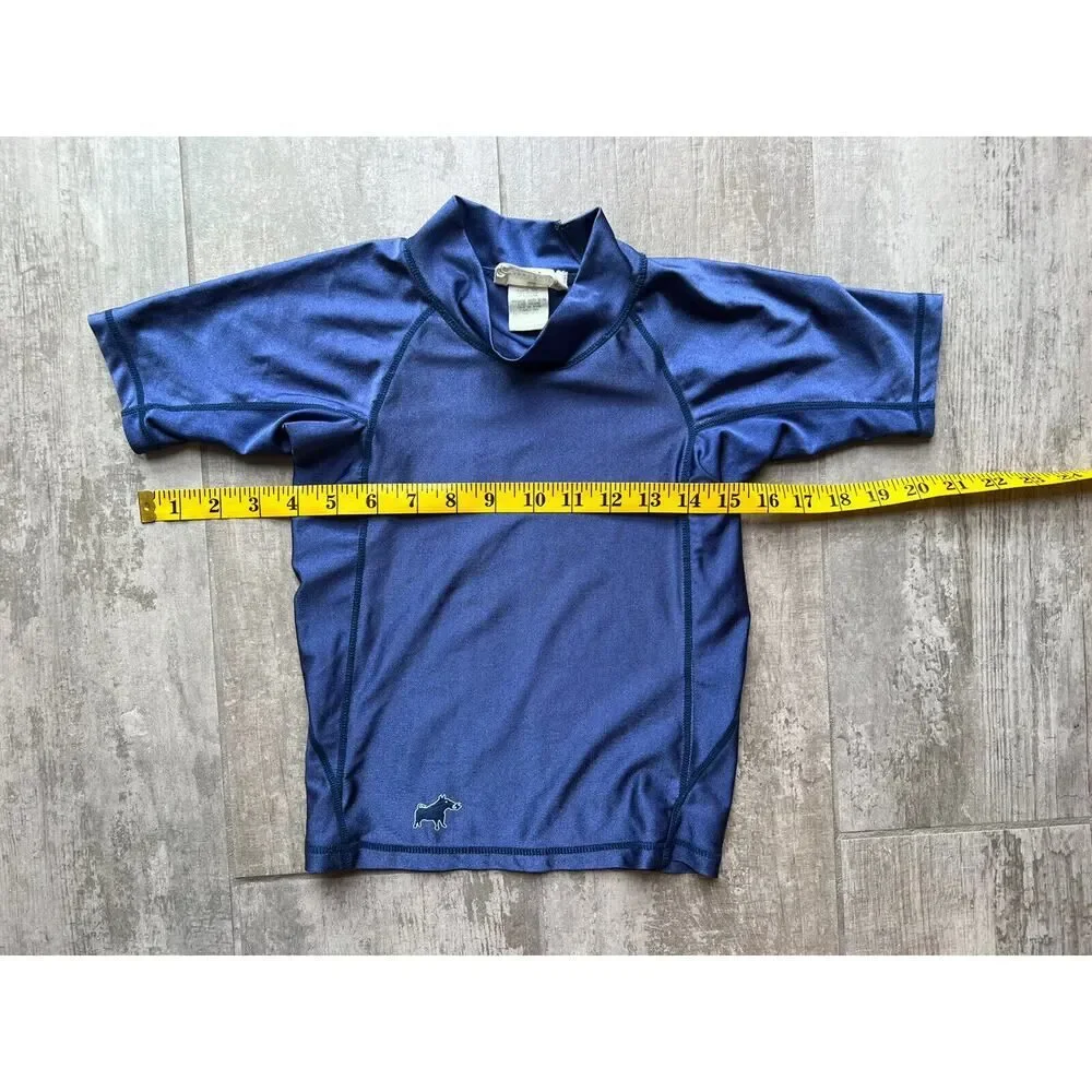 WES AND WILLY Toddler Boy Mock Neck Rash Guard SPF Sun Protection Swim Shirt 3T